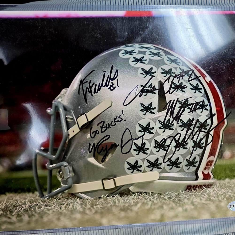 Autograph pic Ryan Day, Justin Fields, Chris Olave, Master Teague, Trey Sermon